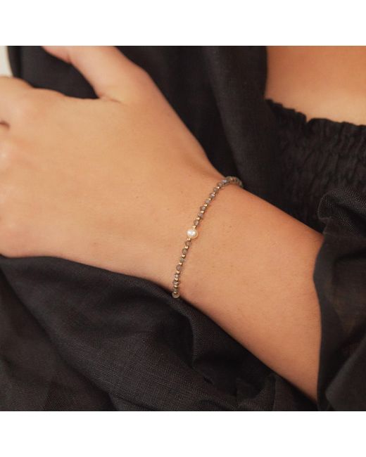 Lily & Roo Metallic Labradorite Gemstone Bracelet