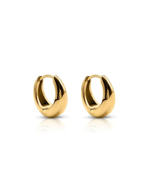 Evie Jewelry Metallic Empire Hoop Earrings