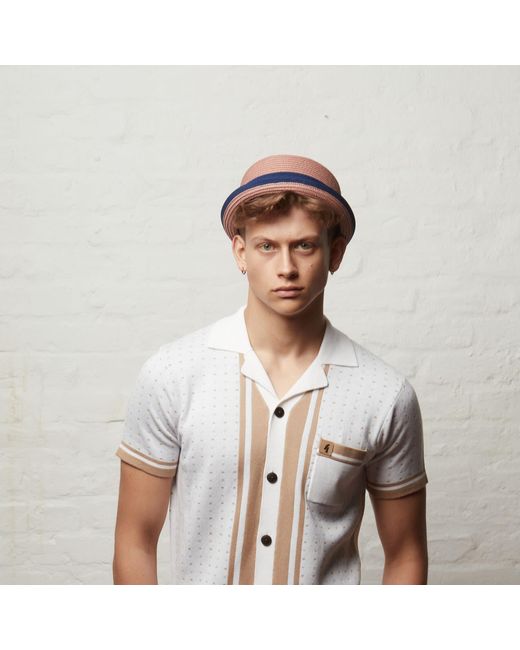 Dasmarca Hats Blue Dasmarca Rico Summer Telescope Crown Lightweight Breathable Rude-Boy Mod Porkpie Hat for men