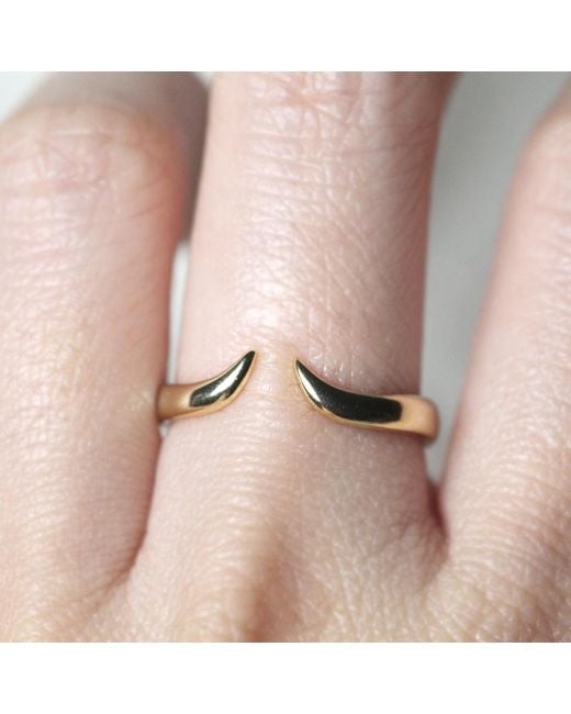 VicStoneNYC Fine Jewelry Metallic Horn Cuff Solid Ring