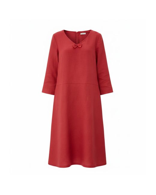 LeMuse Natural Sun — V-Neck Stonewashed Linen Dress