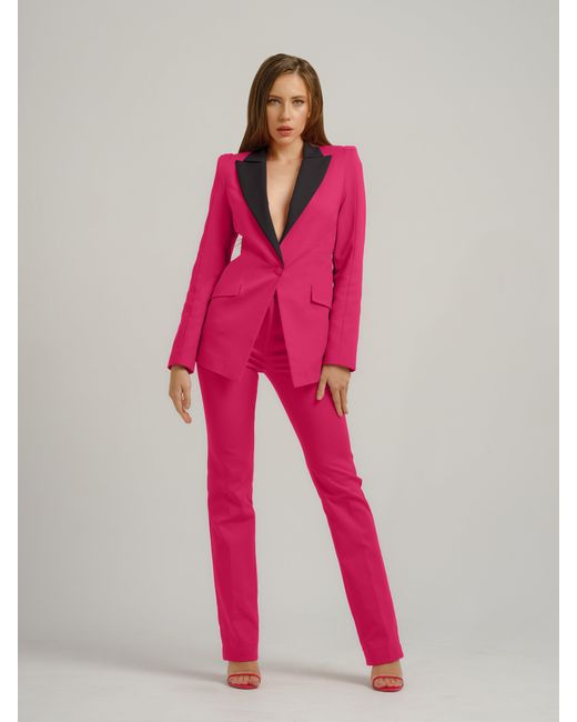 Tia Dorraine Pink Illusion Classic Tailored Blazer