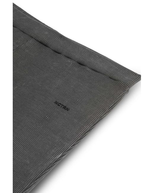 Nocturne Gray Ribbed Bell-Bottom Pants