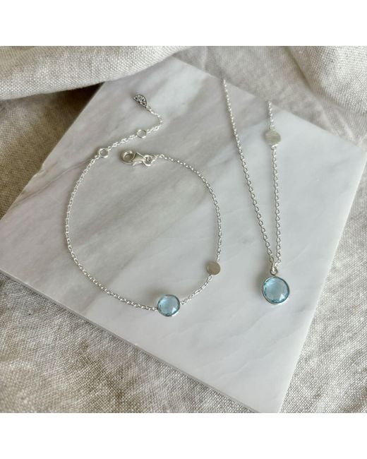 Auree Jewellery Metallic Salina Topaz & Disc Bracelet