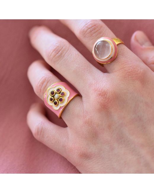GEM BAZAAR Pink Posy Ring