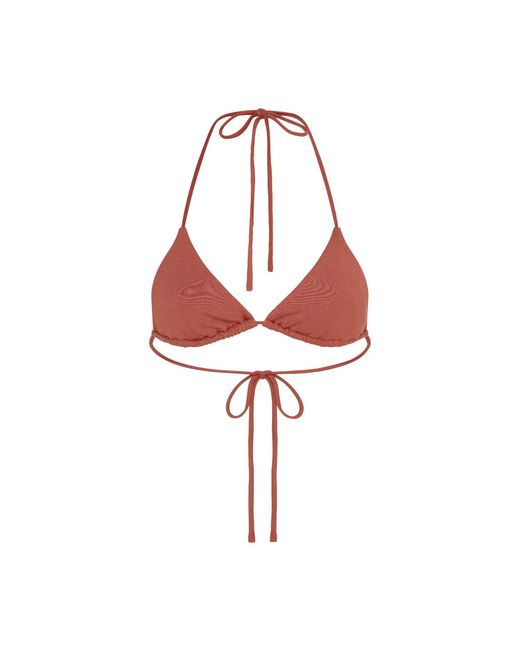 Solpardus Red Thea Terracotta Bamboo Bikini Top