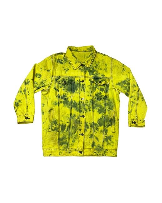Zasta Studio Yellow Denim Jacket Tie Dye Xtra Large C for men