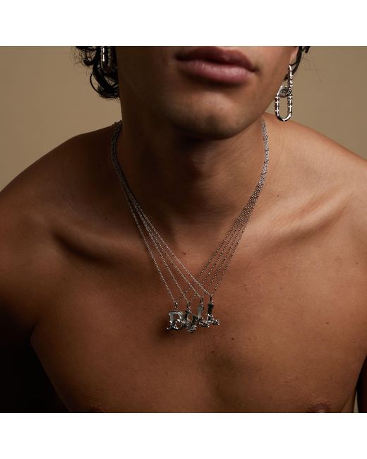 Kasun Metallic Plated V Initial Necklace With Marble