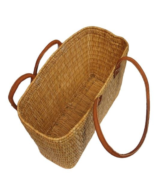 Berber Leather Metallic Neutrals The Safi Large Basket Tote