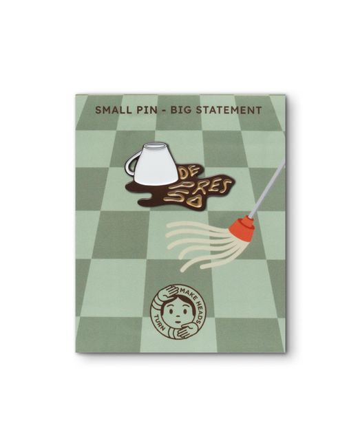 Make Heads Turn Brown Enamel Pin Less Depresso More Espresso