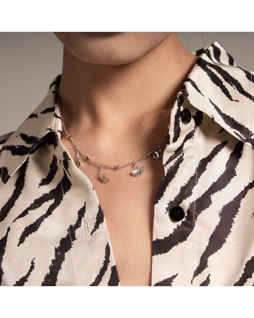 Far East Jewelry Metallic Handcrafted & Crystal Autumn Sound Necklace