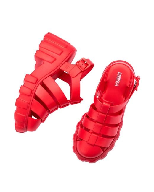 Melissa Red Megan Fisherman Style Platform