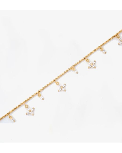 Uchi and Soto Metallic Kinmokusei Floral Necklace