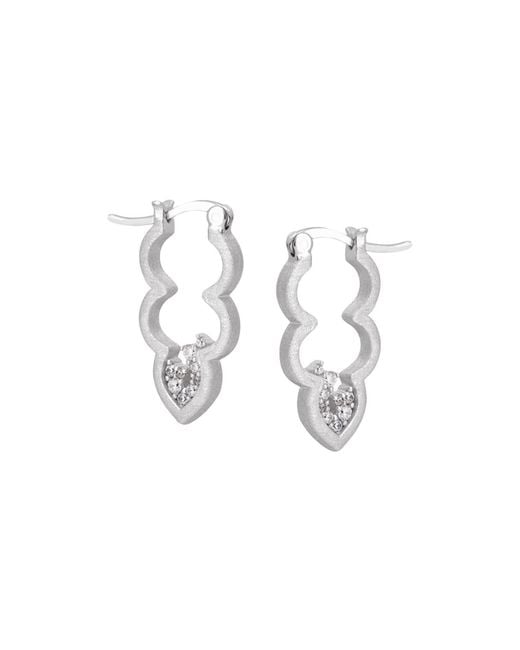 Claire Hill Designs Metallic Sparkly Cloud Hoop Earrings