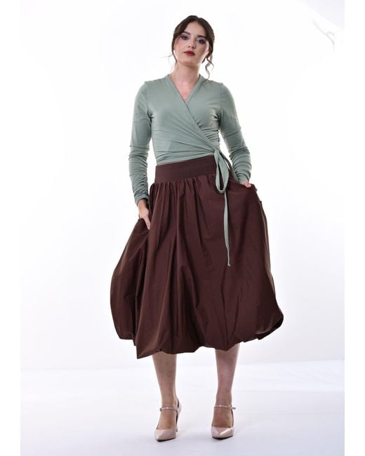 Frock Tales Brown Enoki Puffball Skirt