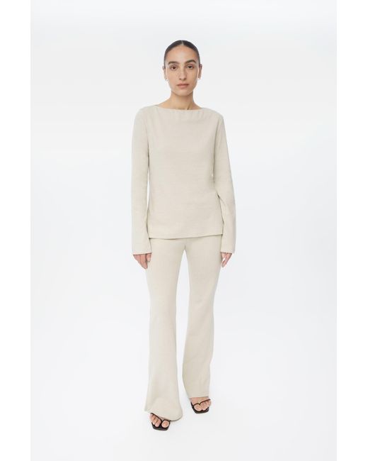 Dāl the Label Natural Neutrals Wool Blend Knit Sweater Oat