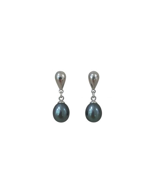 Pearl Code Blue Pearl Drop Earrings