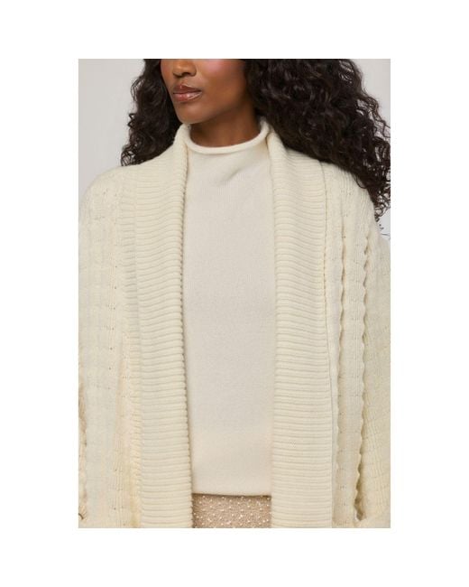 The Extreme Collection Natural Neutrals Ecru Long Knit Cardigan Dominic