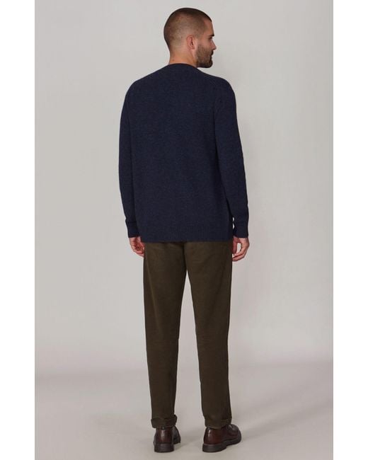 Paul James Knitwear Blue Lambswool Alfie Cardigan for men