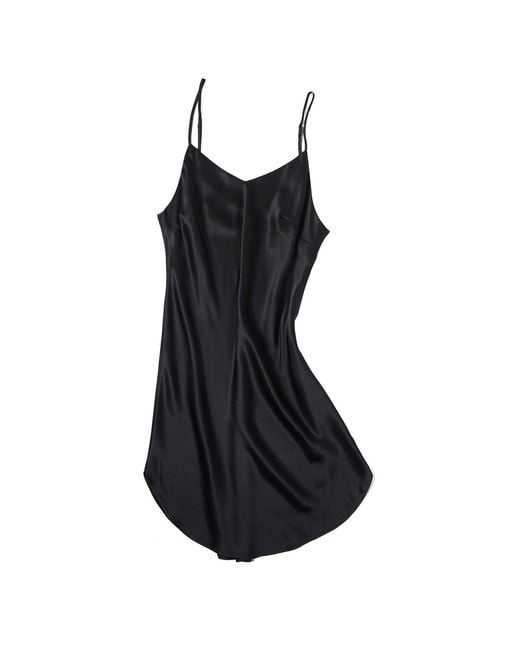 Soft Strokes Silk Black River Nymph Pure Silk Slip Dress