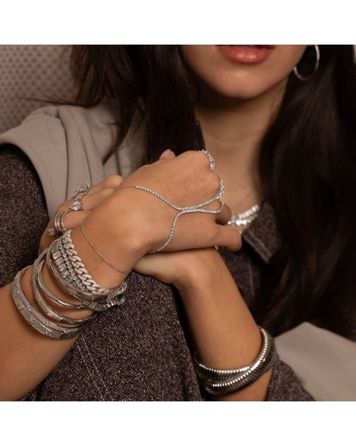 SHYMI Metallic Pave Cuban Bracelet