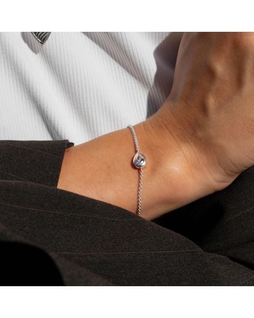 Dower & Hall Metallic Topaz Pear Chain Bracelet