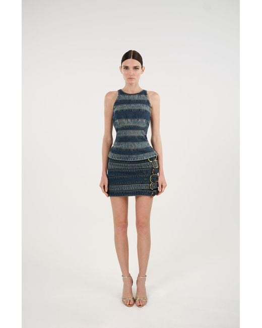Nocturne Blue Denim Mini Skirt