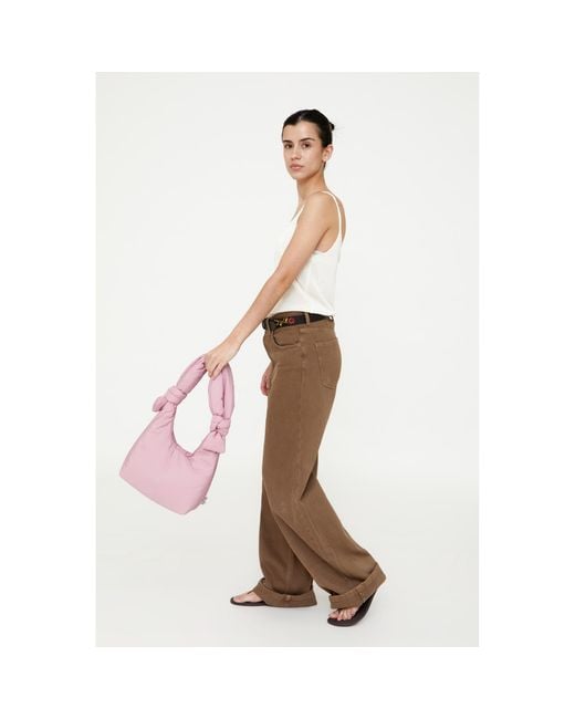 Lefrik Pink Biwa Puffy Mini Bag Rose