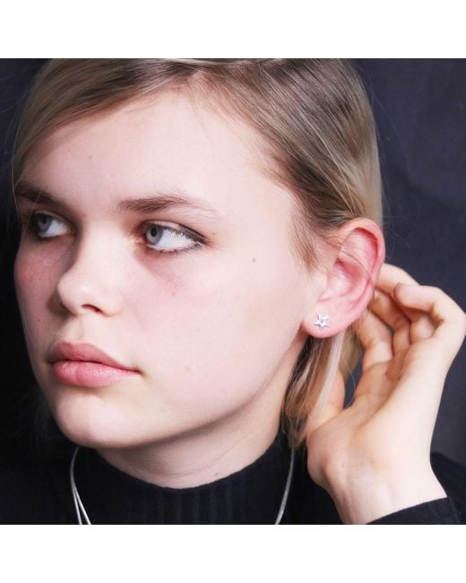 Edge Only Metallic Megastar Stud Earrings Sterling
