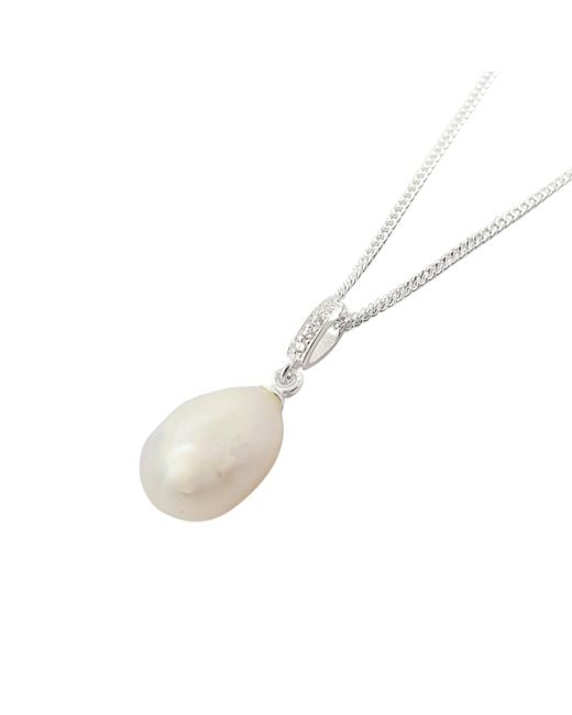 Harfi White Dainty Peal Pendant Sterling Necklace