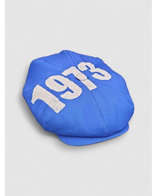 Mister Miller - Master Hatter Blue Leigh Francis X Mister Miller Seventies Oversized Bakerboy Cap for men