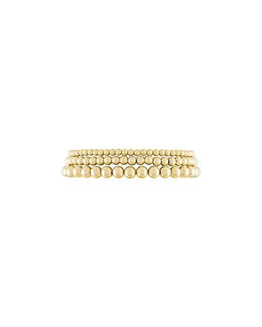 Olivia Le Metallic 14K Filled Trio Stack Bracelet Set
