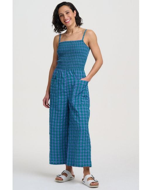 Sugarhill Blue Annabeth Jumpsuit & Peacock Check