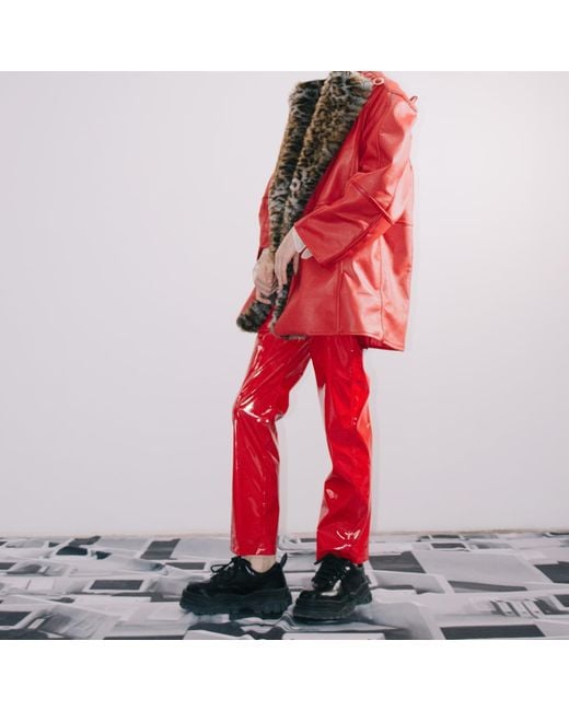 Paloma Lira Red Plastic Pants for men