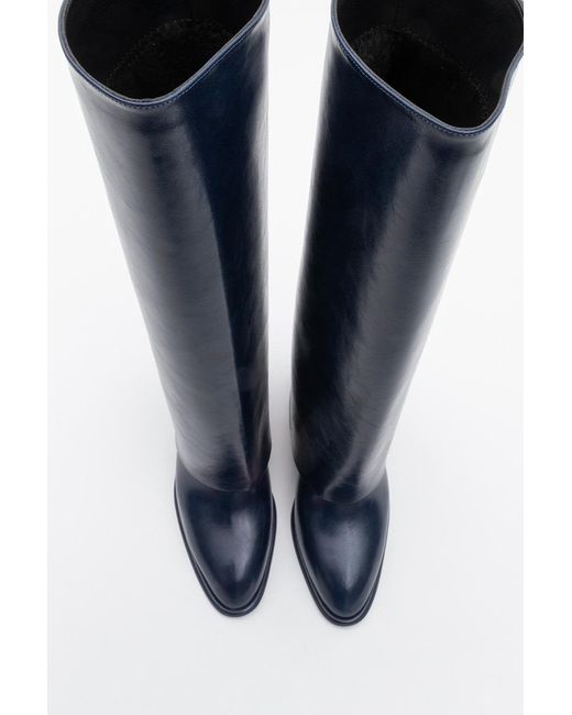 Prologue Shoes Blue Maybe Chunky Heel Boot