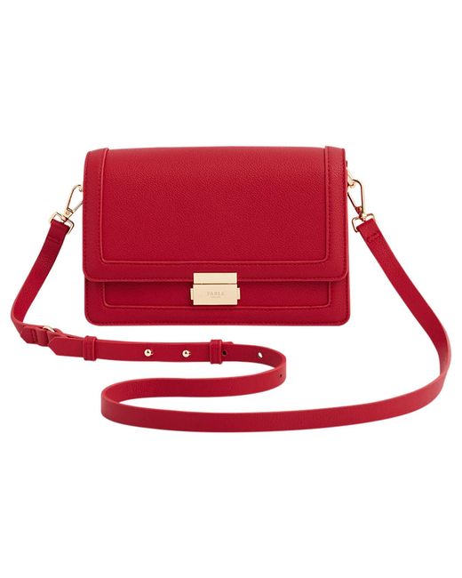 Fable England Red Kate Foldover Bag