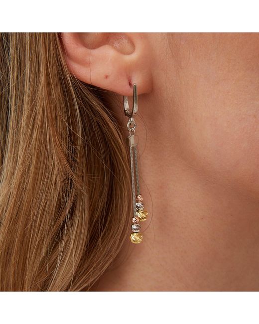 Spero London Metallic Dorissa Sterling Drop Earring Multicolour Beads