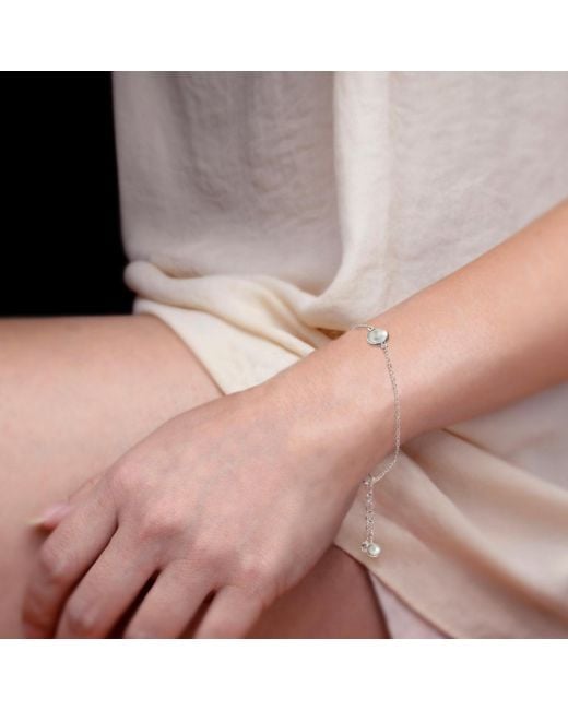 The Jewellery Store London Metallic Moonstone Chain Bracelet