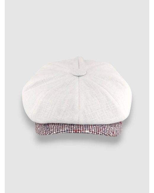 Mister Miller - Master Hatter White Albert's Capri Bakerboy Cap for men