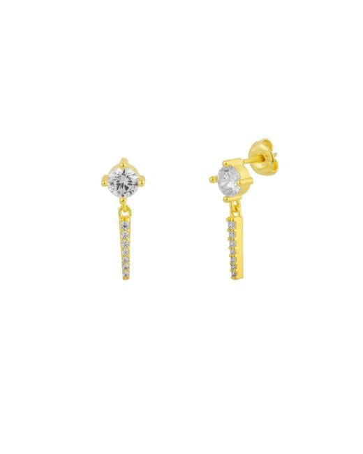 Spero London Metallic Sterling Clear Gemstone Spike Charm Sodalite Earrings