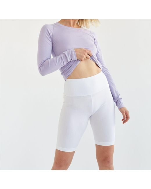 On/Off Essentials White Bamboo Biker Shorts