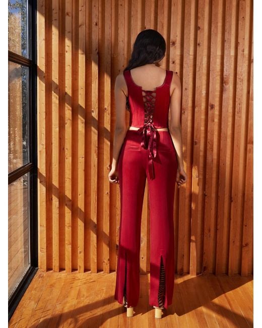 Cansu Xi Red Hestia Trousers