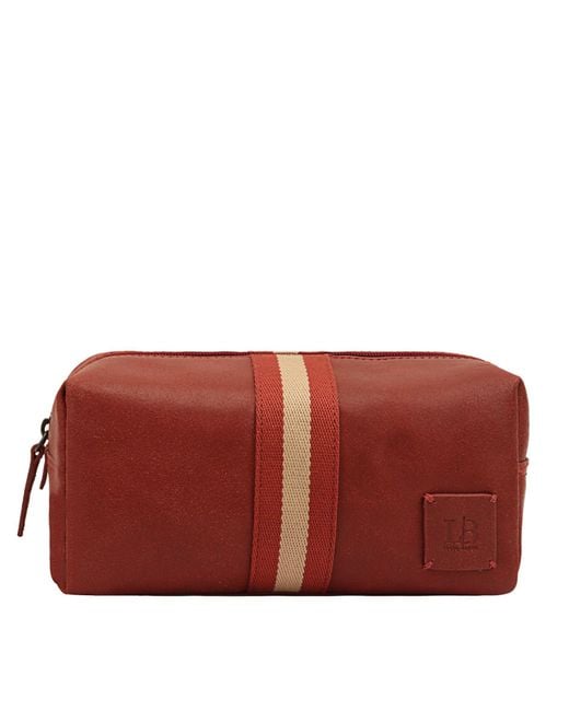 Lloyd Baker Red Leo Leather Washbag for men