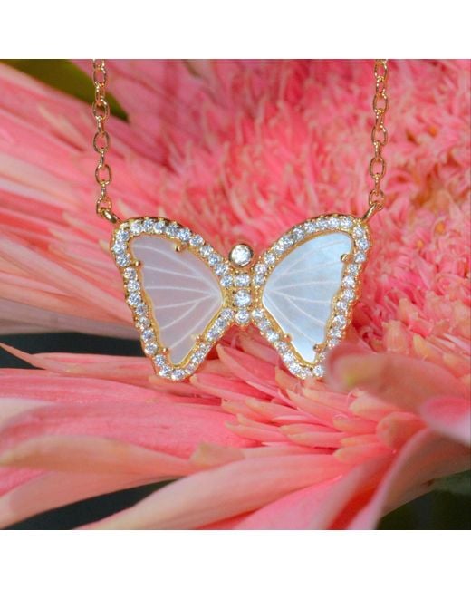 KAMARIA Metallic Mini Butterfly Necklace