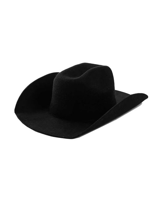 Chanel Joan Elkayam Black Handmade Wool Cowboy Hat