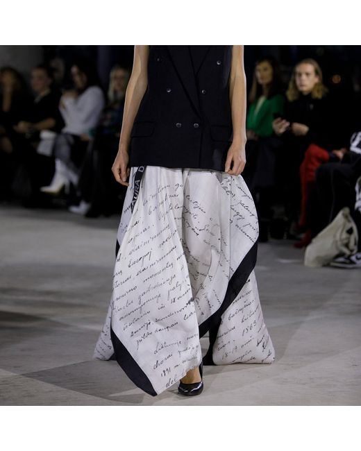 Laura Daili Gray Silk Maxi Skirt