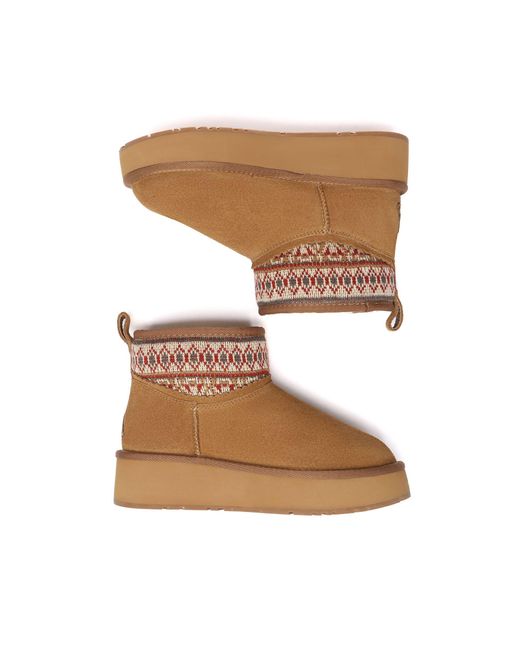 EverAu Australia Brown Plover Ankle Platform Boots