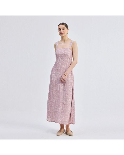 REISTOR Pink Perfect Floral Maxi With Tapered Straps