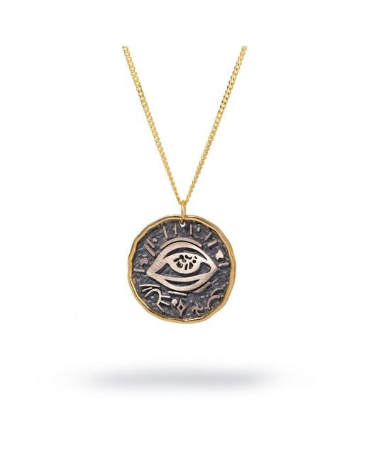 Ebru Jewelry Metallic Protective Eye Symbol Sterling & Pendant Necklace