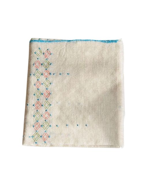 Heritagemoda Neutrals Natural Undyed Pashmina With Hand Embroidery